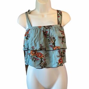 Sky and Sparrow Floral Crop Top Size XS